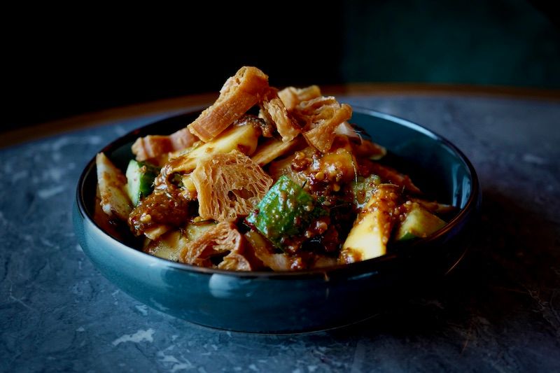 Malaysian rojak with spicy peanut dressing at blue whale