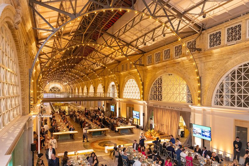 A past Sunday Supper in the Grand Hall of the Ferry Building.
