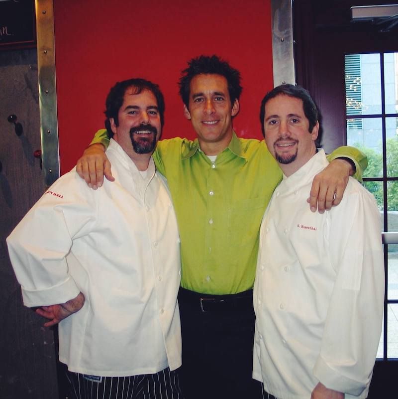 Partners Mitchell Rosenthal, Doug Washington, and Steven Rosenthal on opening day at Town Hall in 2003