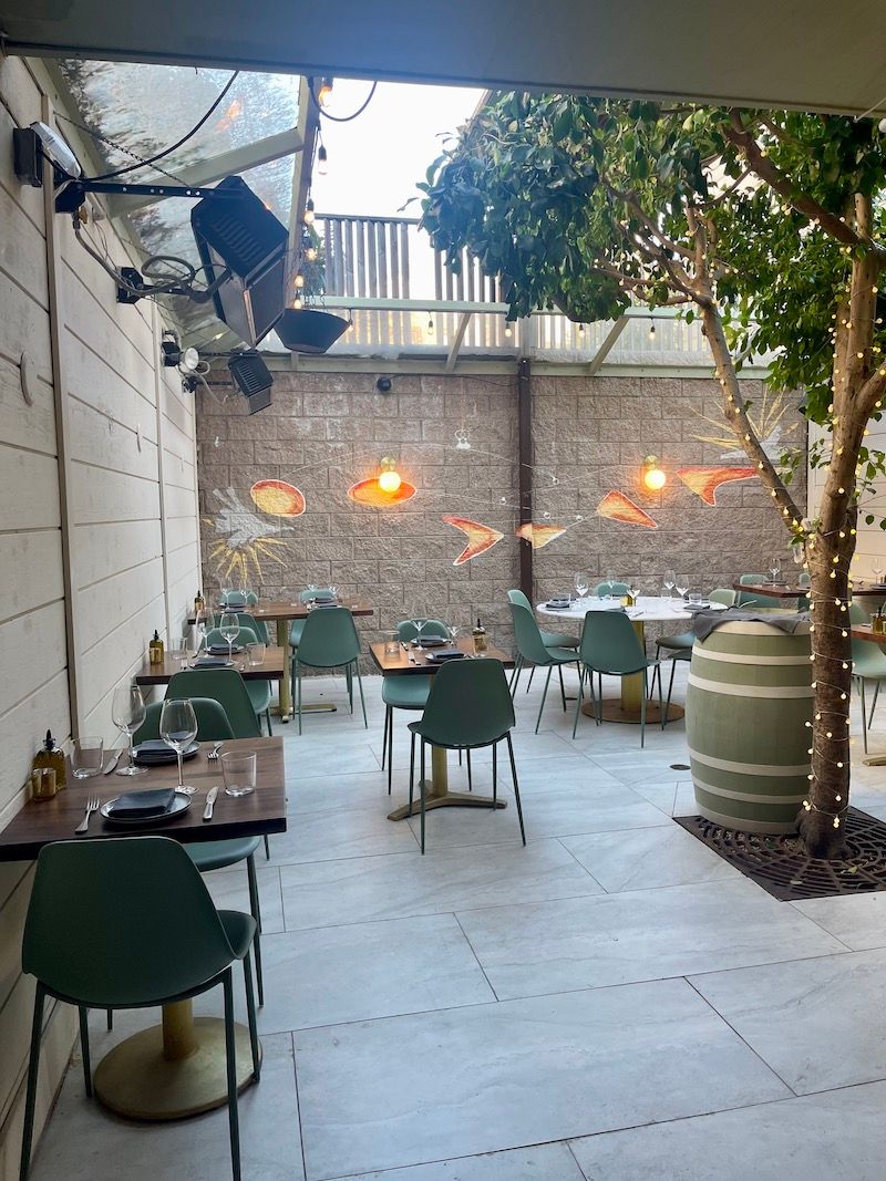 The back patio at The Rustic