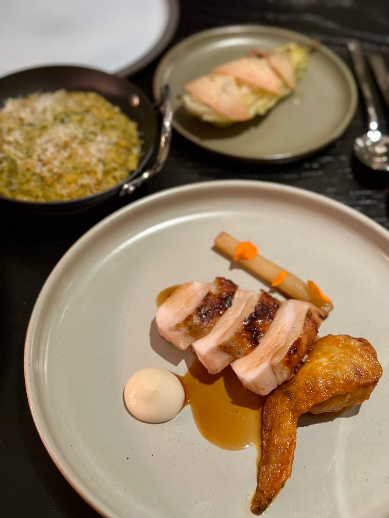 Chicken breast (and Buffalo wing!) main course