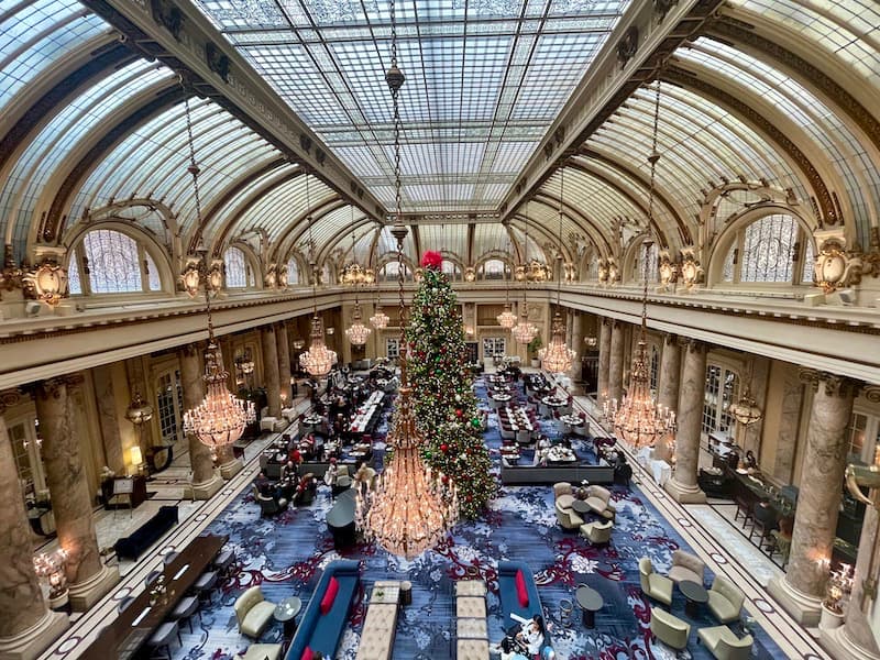 grand Garden Court at The Palace Hotel.