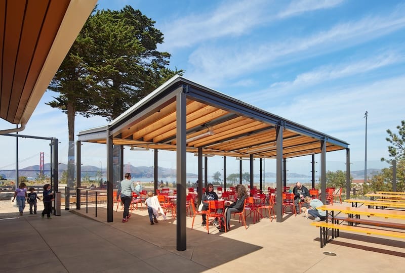 The outdoor patio at Il Parco. Photo: Bruce Damonte.