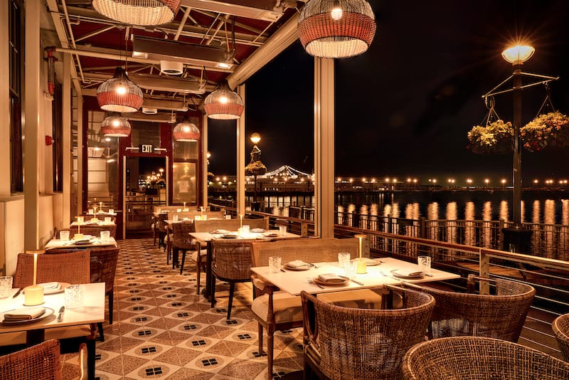 The romantic back patio gives diners an enchanting view of the Bay. Photo: ⓒ Neetu Laddha.