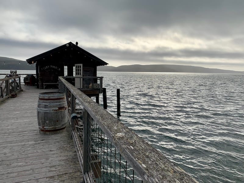 The boat shack at Nick’s Cove