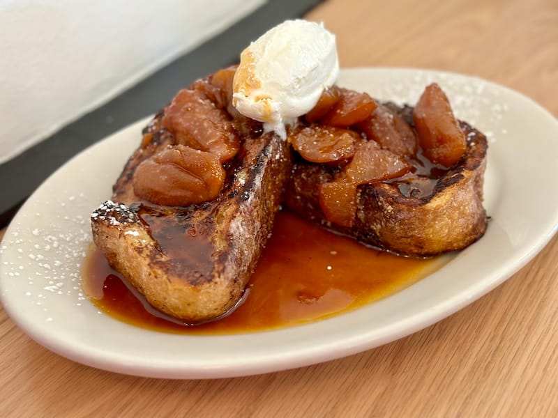Caramelized custard French toast at Eats. Photo: © tablehopper.com.
