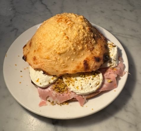 New at Uva Enoteca: La Deliziosa puccia pugliese. Photo courtesy of Antonio Tiritiello.