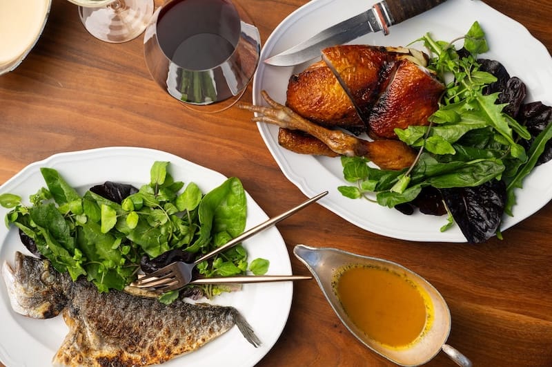 Dishes on the current Quick Catch lunch menu at Angler. Photo: Adahlia Cole.