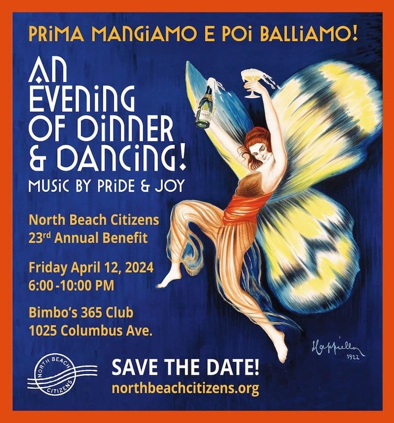Prima Mangiamo E Poi Balliamo fundraiser for North Beach Citizens