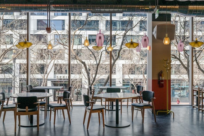 Upstairs dining area. Image courtesy of Saluhall.