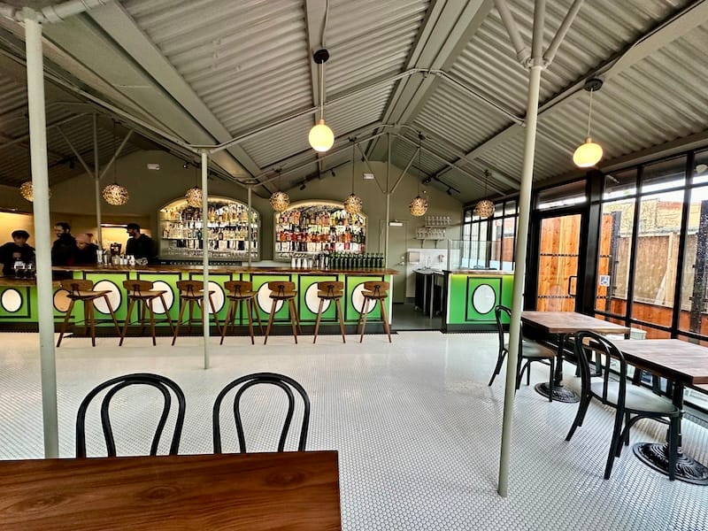 You can see where the raw bar will be on the far right of the bar. Photo: © tablehopper.com.