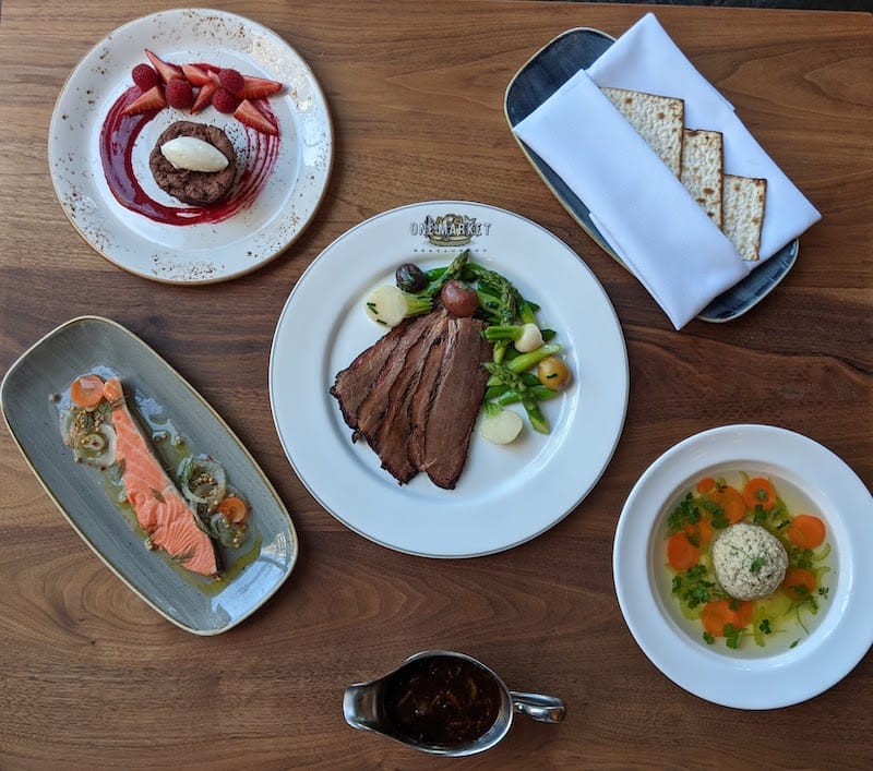 A preview of One Market’s smoked brisket Seder. Photo courtesy of One Market.&nbsp;