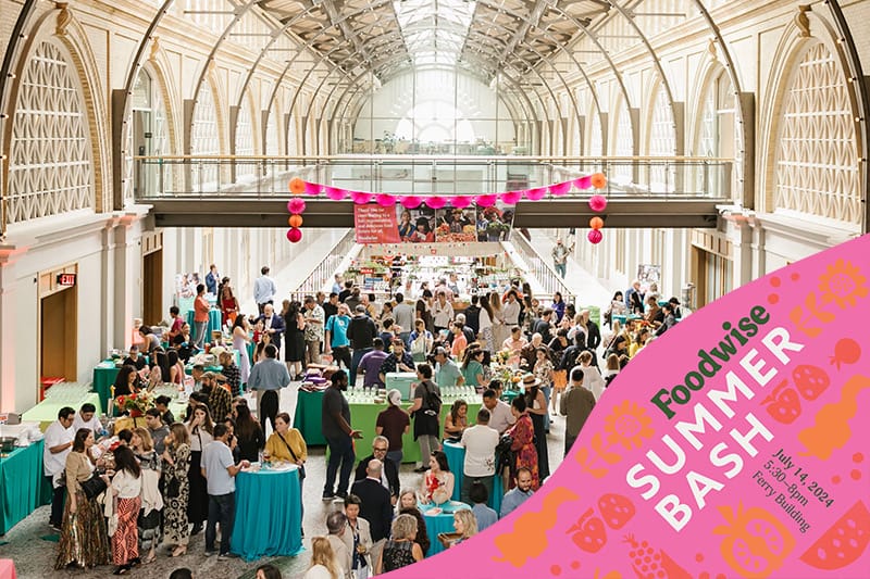 Party-goers at Foodwise Summer Bash at the San Francisco Ferry Building. Photo: Natalie Ngo/Foodwise.