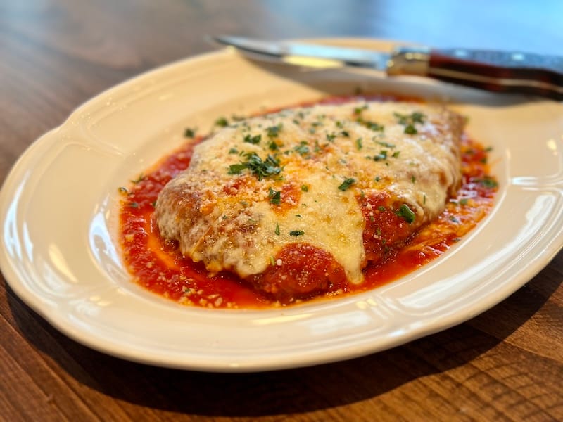 Joe’s classic parm. Photo: © tablehopper.com.