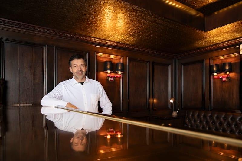 Le Parc Bistrobar chef-owner Bruno Chemel at the bar. Photo: Golnaz Shahmirzadi.