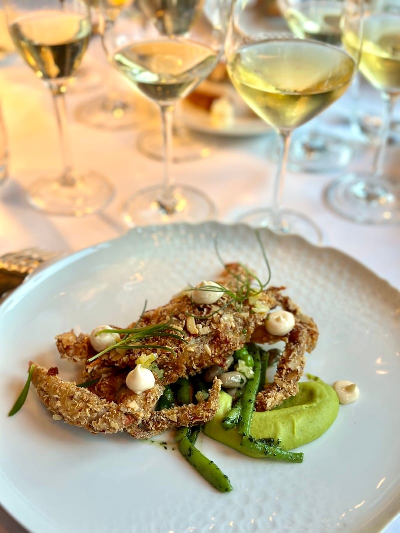 Maryland soft-shell crab amandine on Boulevard’s new Softshell Series Menu. Photo: © tablehopper.com.