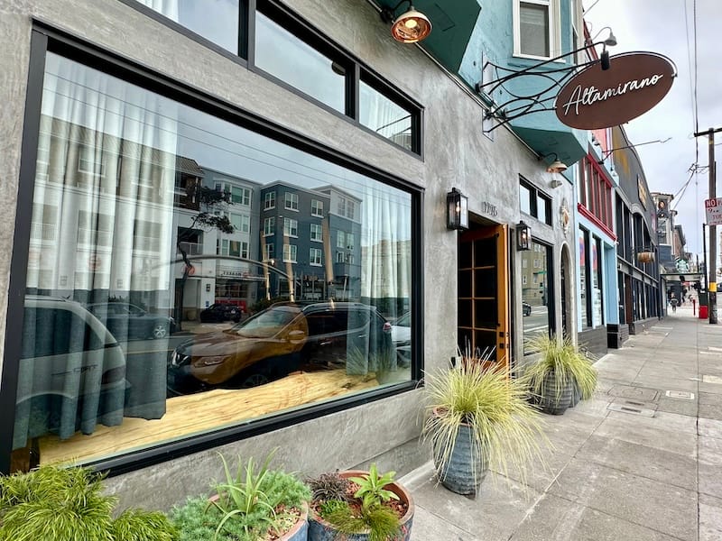 The exterior of Altamirano on Fulton Street. Photo: © tablehopper.com.