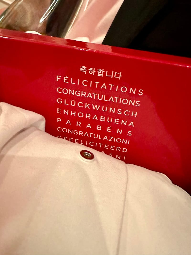 Congratulations (kind of). Photo: © tablehopper.com.