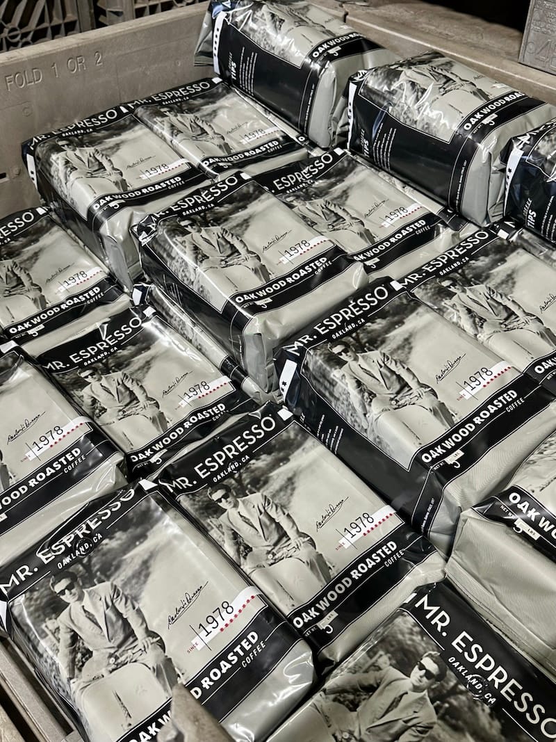 The updated Mr. Espresso bag design today! Photo: © tablehopper.com.