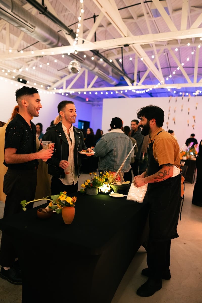 My Friend Fernando’s Jacob Croom talking with guests at the last Ofrendas. Photo by Armando Juarez.