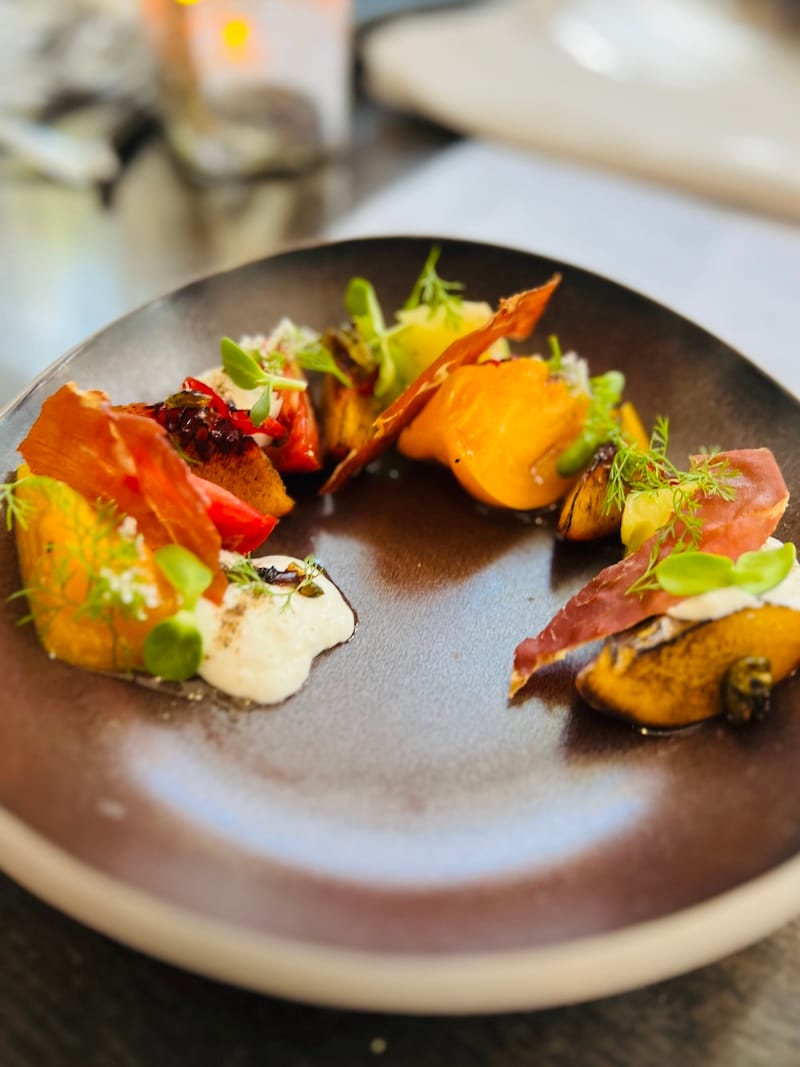 Prospect’s Peach Farm Heirloom Tomato Salad for SF Tomato Week. Photo courtesy of Prospect.
