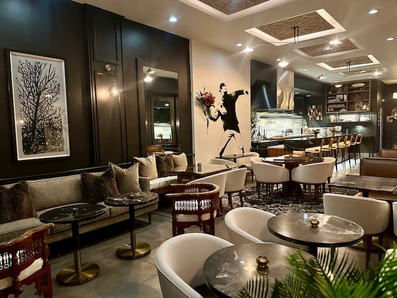 A look at Falasteen’s stylish dining room. Photo courtesy of Samir Salameh.