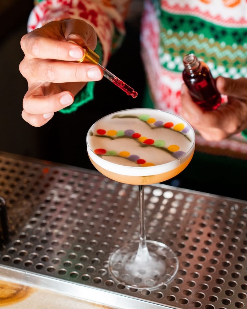 Five-star holiday cocktail presentation at Causwells. Photo: All Day Social.