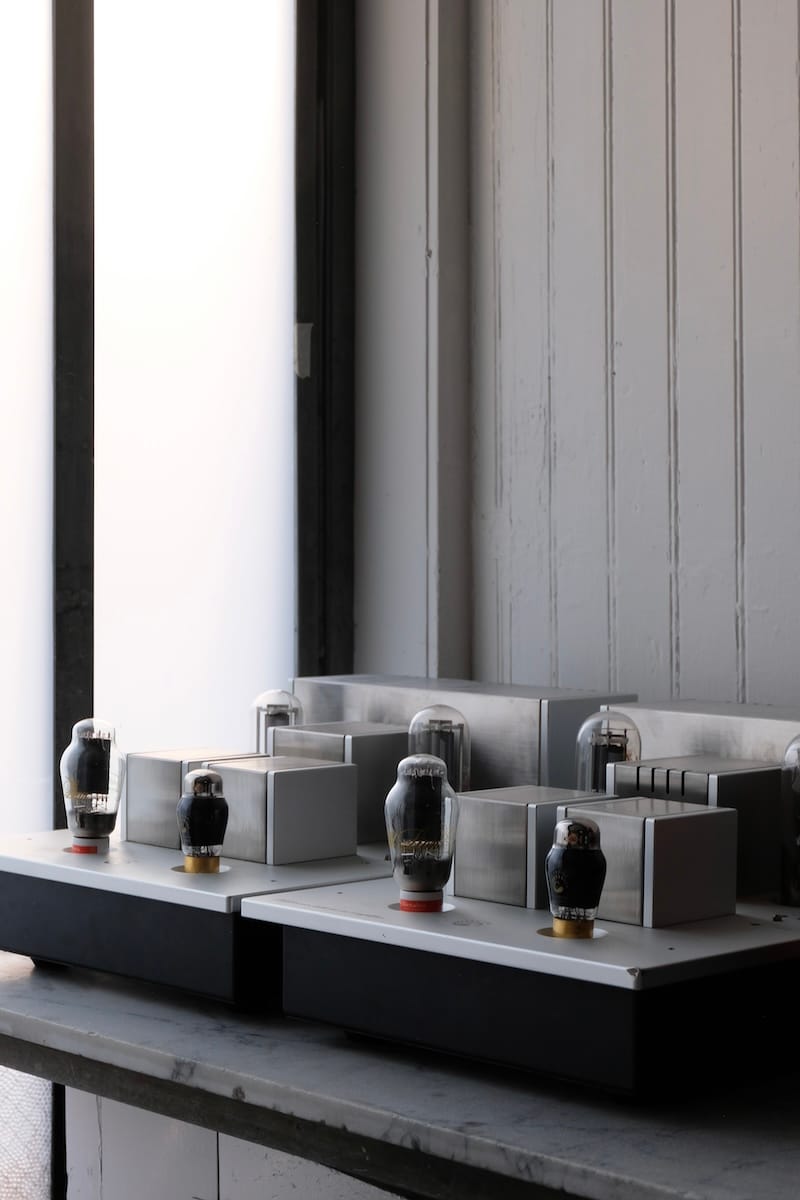 An audiophile’s candy box: Psvane tube amplifiers. Photo courtesy of Side A.&nbsp;