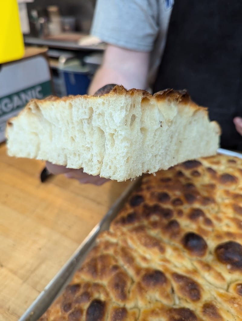 Fluffy focaccia. Photo courtesy of Rosalind Bakery.