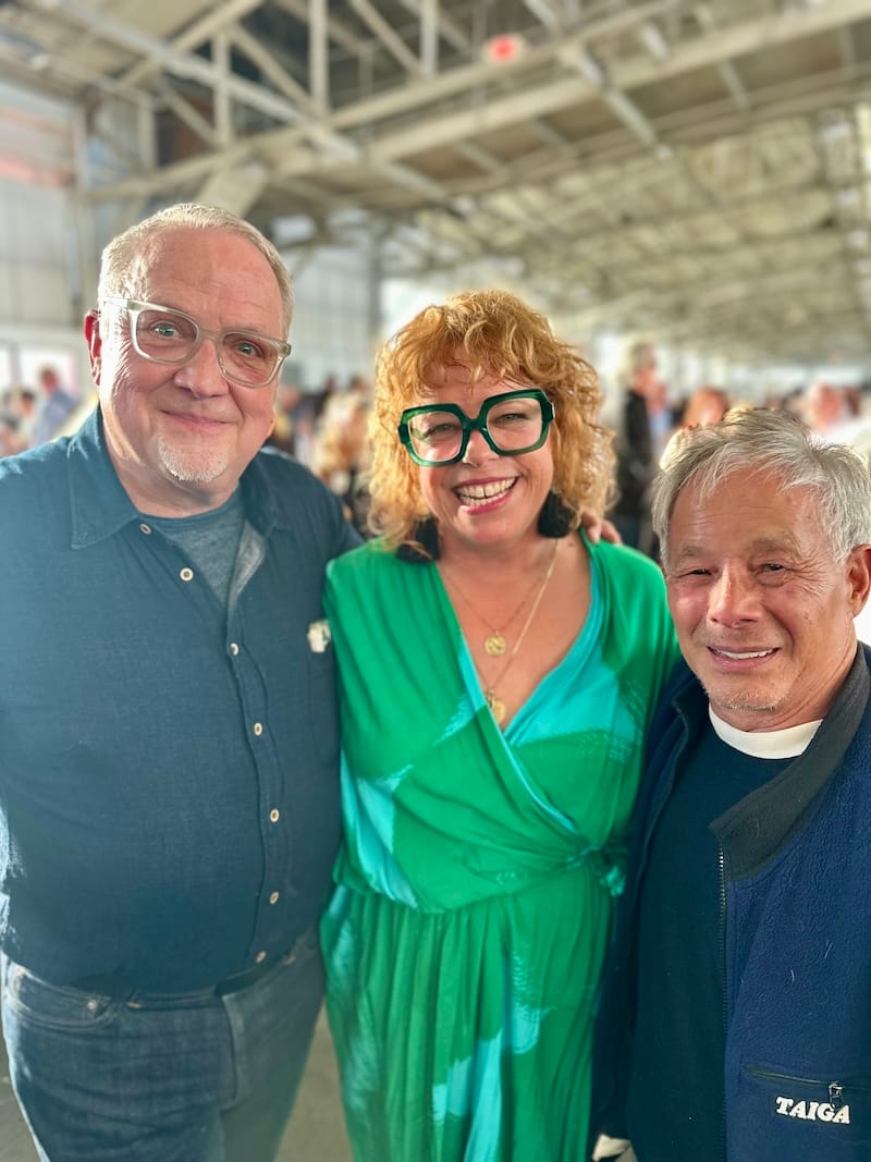 Sharing a moment with chef Bruce Hill and Joe Yick. Photo: © tablehopper.com.