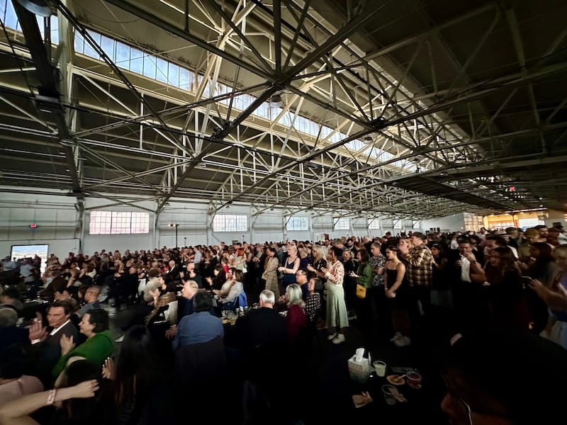 The Festival Pavilion at Fort Mason was packed for the celebration of Charles Phan’s life on Monday. Photo: © tablehopper.com.