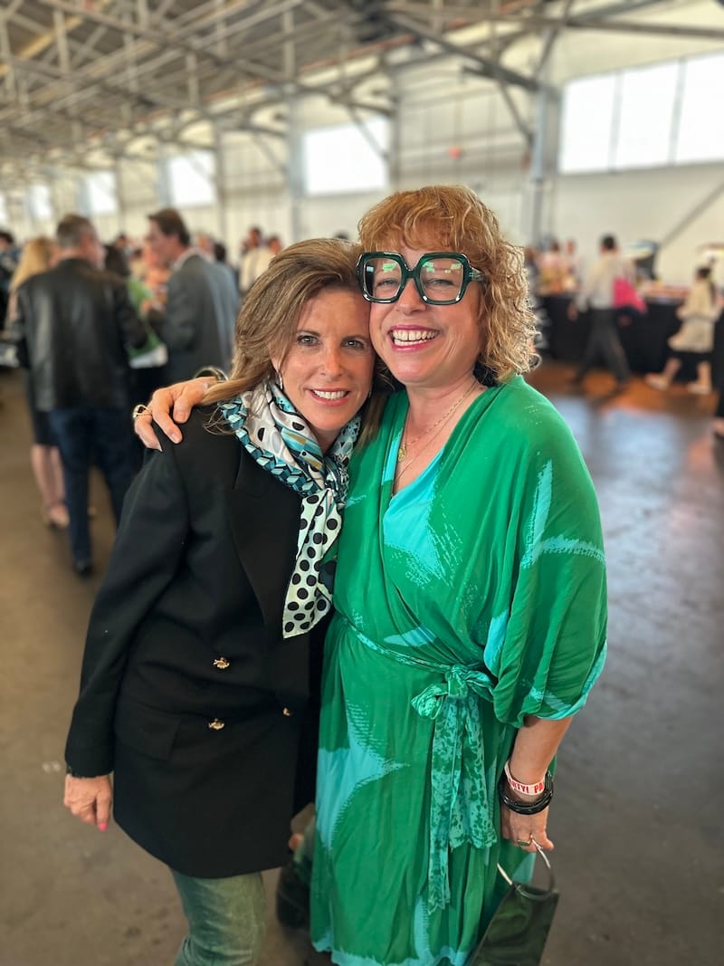 Teary-eyed hugs with Faith Wheeler, who was Charles’s publicist and marketing wizard for 17 years—she was with him from the very beginning. Photo: © tablehopper.com.