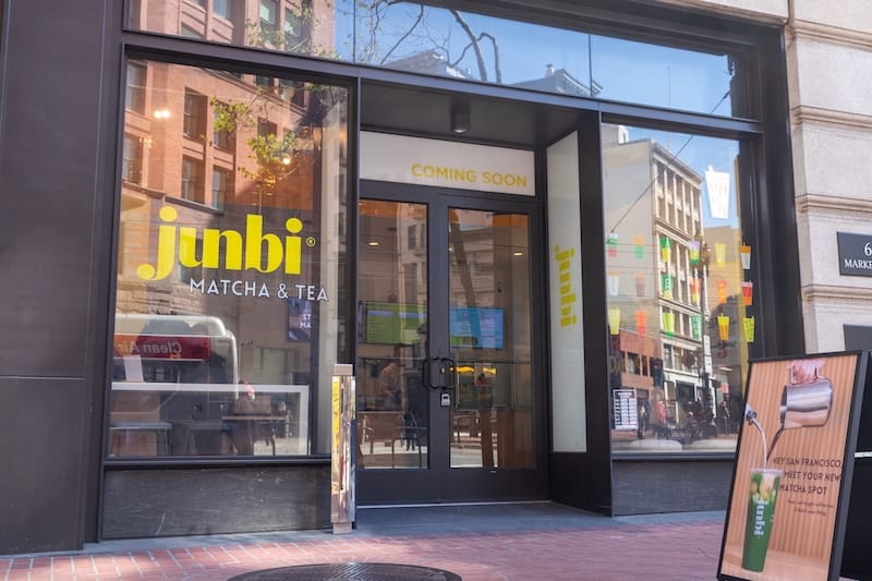 The exterior of the new Junbi Matcha & Tea. Photo courtesy of Junbi.