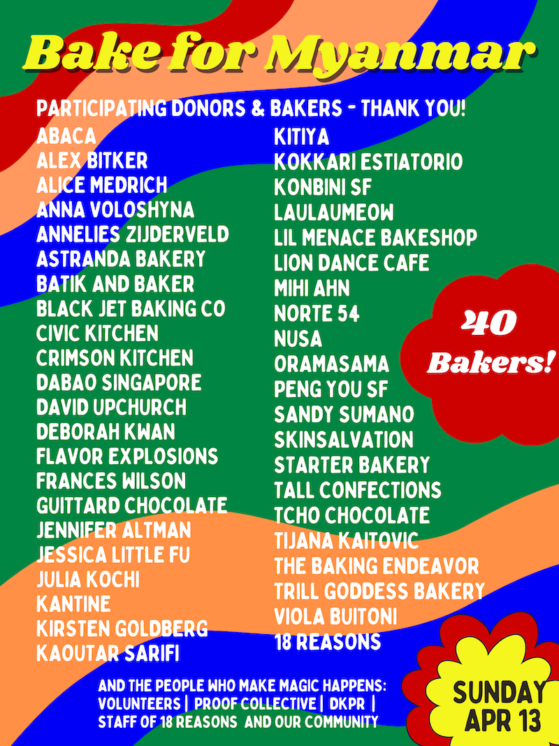 Check out the amazing lineup of over 40 bakers!