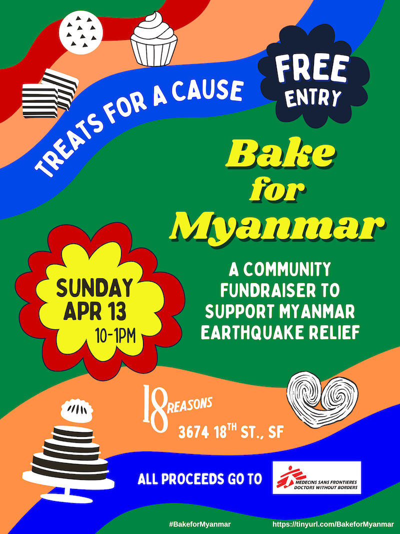 Bake for Myanmar is this Sunday April 13th.