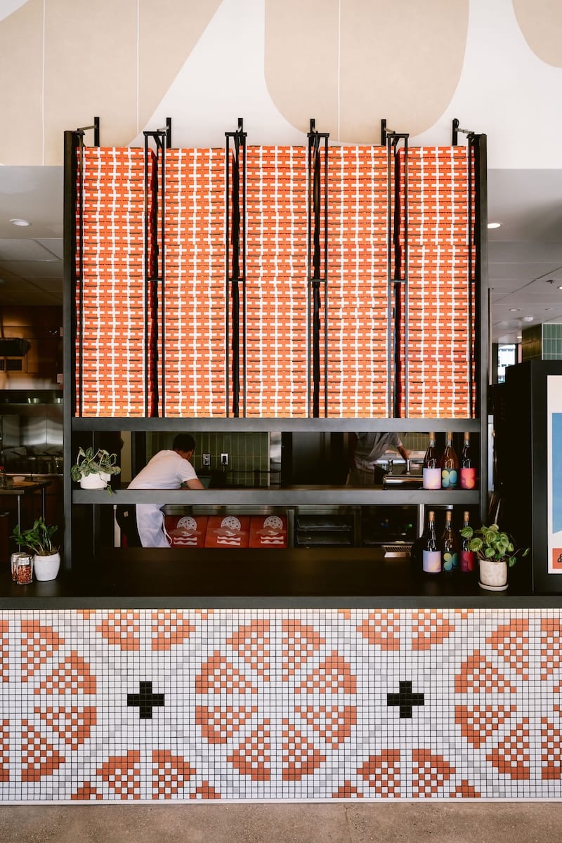 Well, how about that for some clever pizza tilework?! Photo: Kristen Loken.