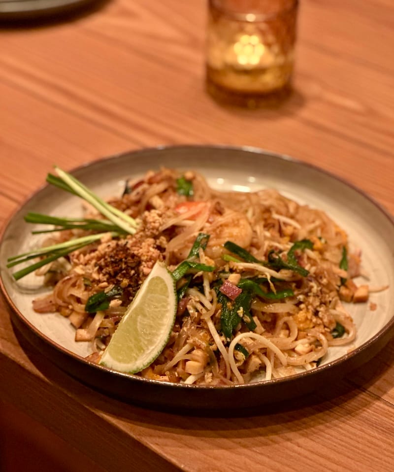 Pad Thai from the Turntable pop-up with chef Amanda Maneesilasan at the Lazeaway Club. Photo: © tablehopper.com.