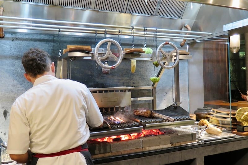 The view from the counter at Niku Steakhouse back in 2019. Photo: © tablehopper.com.