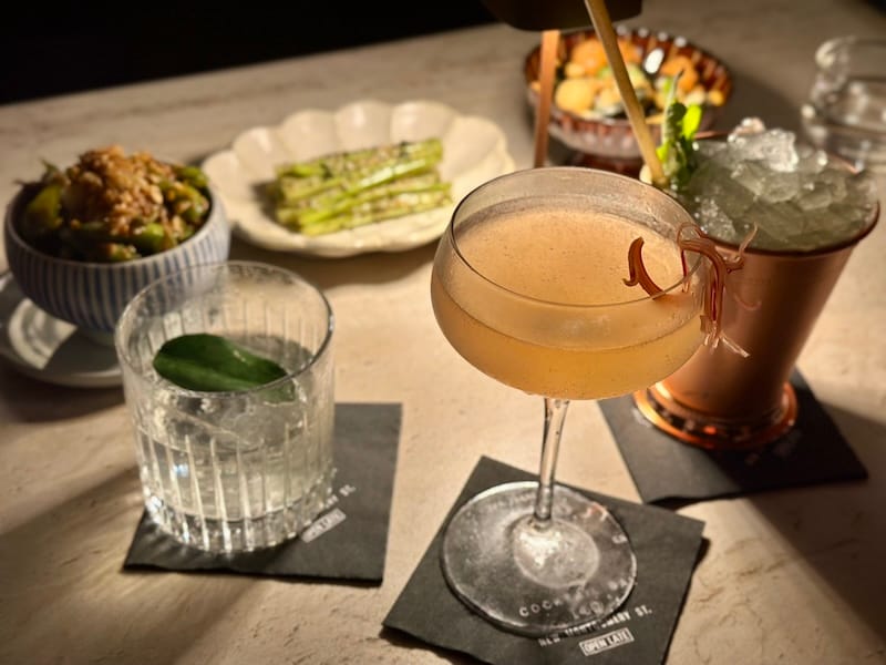 Starting the night with the Kabosu “Shiba Inu,” the Miyabi “Japanese Rose,” and the Myoga “Devine Protection.” Photo: © tablehopper.com.