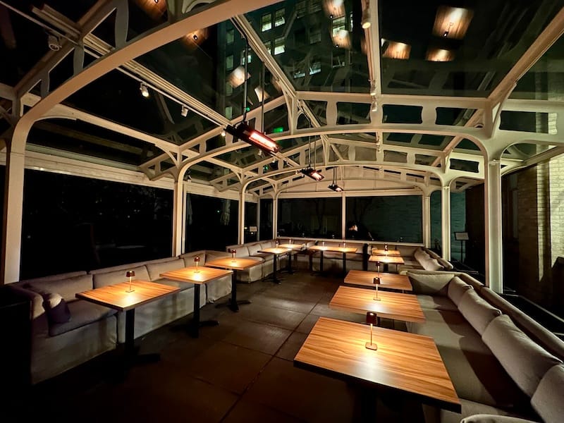 An early look at the back patio (it was still in progress here). Photo: © tablehopper.com.