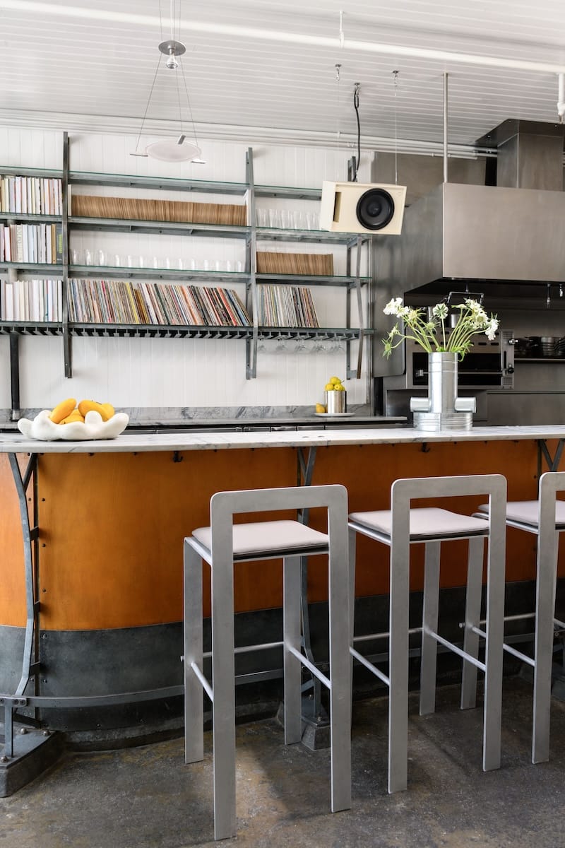 The former Universal Cafe kitchen counter with new stools. Photo: Ekaterina Ismestieva.