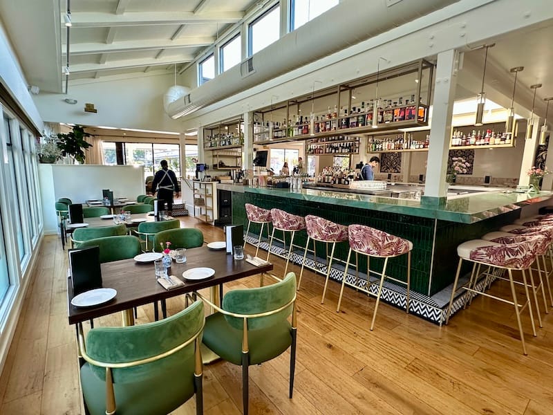 One of the many dining areas at the stylish Amara in Belmont. Photo: © tablehopper.com.