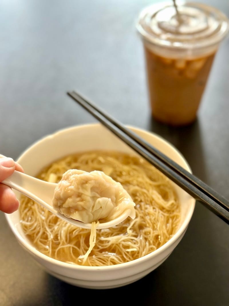 Hong Kong–style wonton noodle soup at the former Beyond Cafe. Photo: © tablehopper.com.
