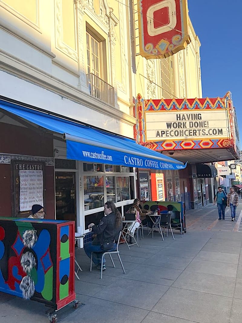 The sidewalk seating in front of Castro Coffee Co. Yelp photo by Adel W.