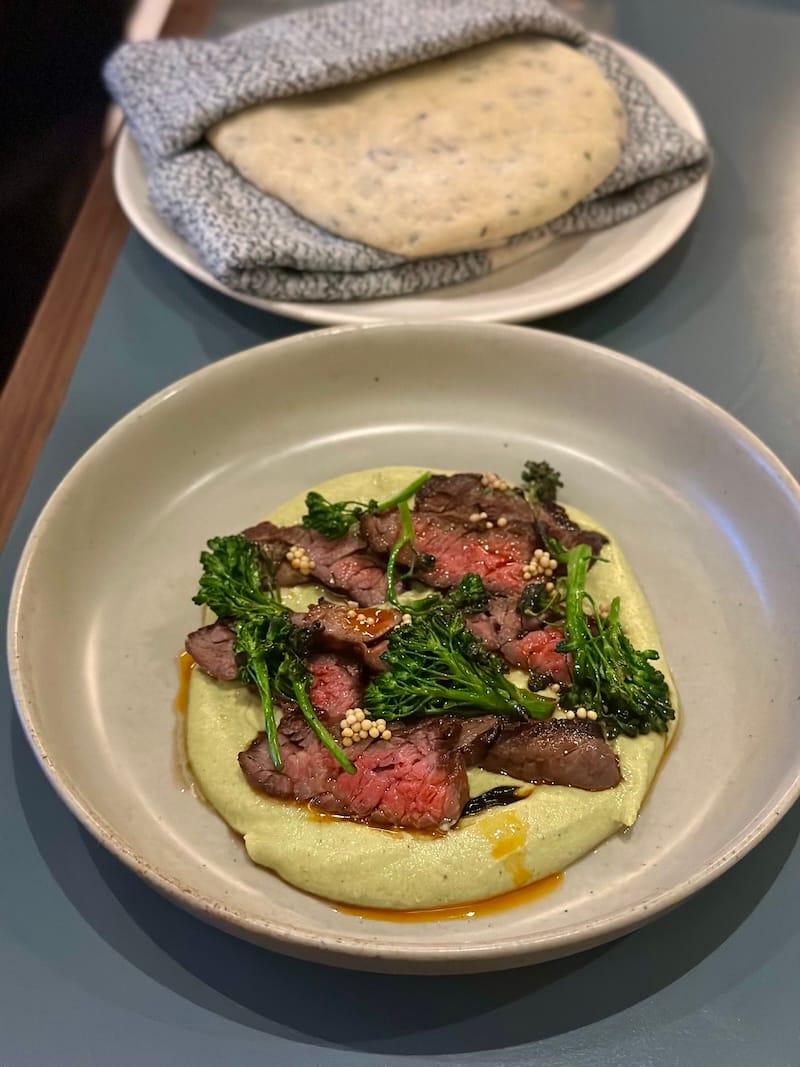 Brassicas hummus and bavette. Photo: © tablehopper.com.