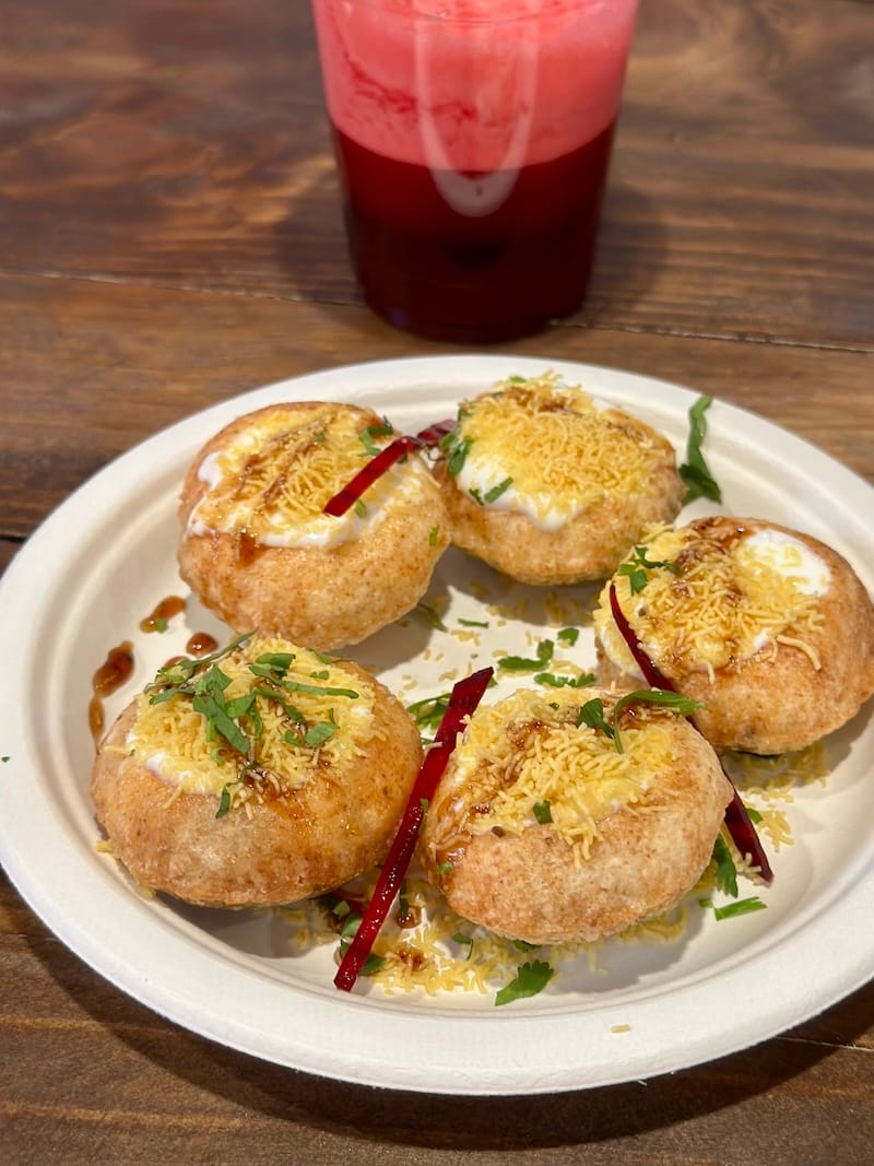 Dahi sev puri. Photo: © tablehopper.com.