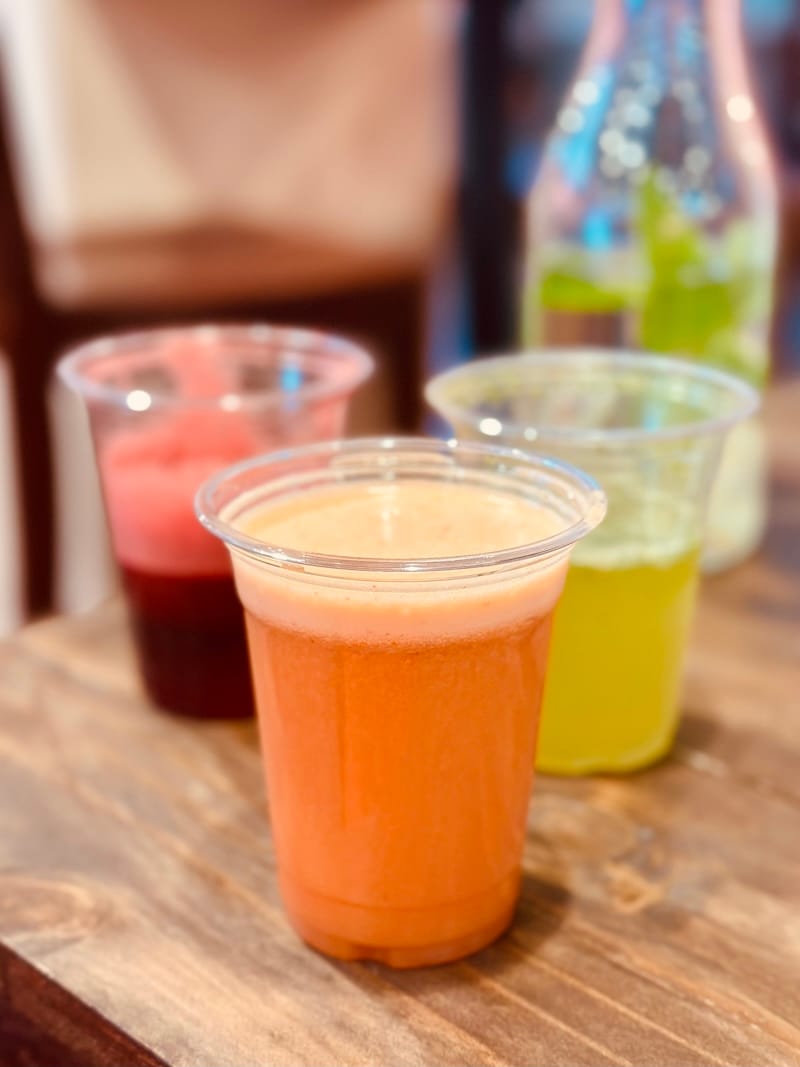 Fresh fruit and vegetable juices. Photo: © tablehopper.com.