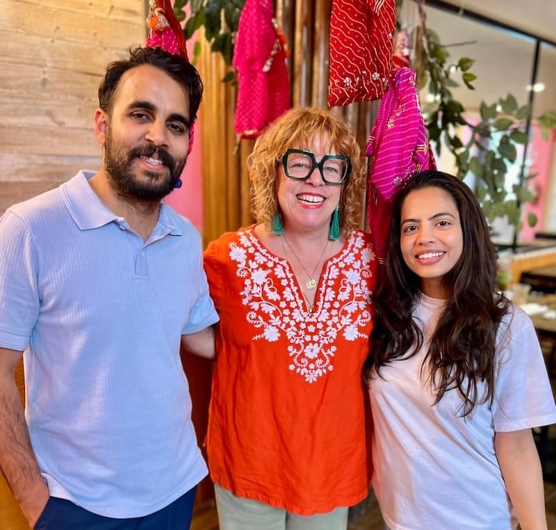 Your hopper with the charming owners of Jalebi Street, Sam Bhamu and Bhawana Choudhary. Photos: © tablehopper.com.