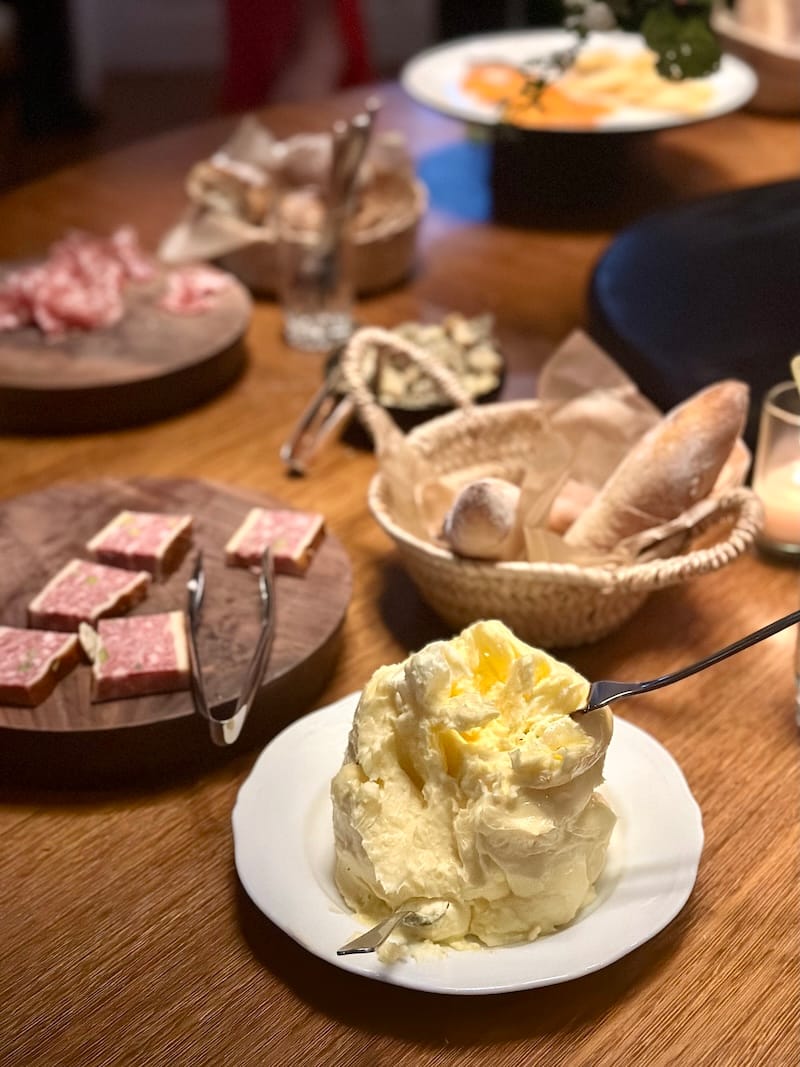 The infamous tour á beurre (Le Beurre Bordier) at Verjus (along with other bites at a one-year anniversary party for Gazetteer last week). Photo: © tablehopper.com.