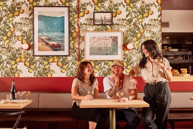 The West Bev Consulting team hamming it up at Corzetti. Photo: Michelle Min.